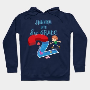 Swimming Into 2nd Grade Back To School Boy Hoodie